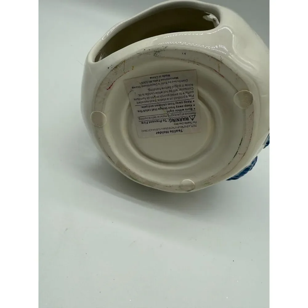ceramic snowman  tea light holder